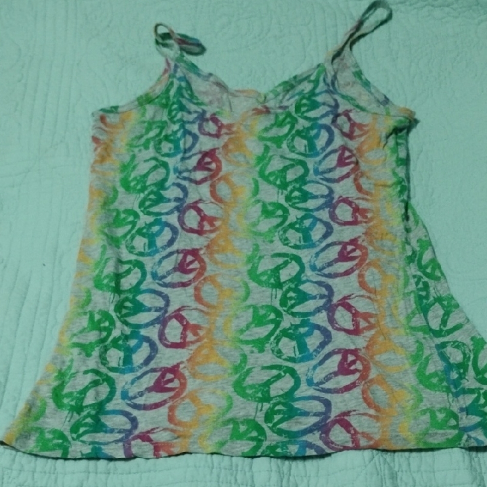 Colorful Peace Sign Women's Tank Top